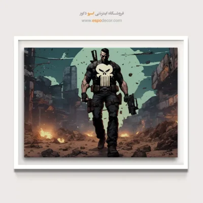 تابلو دیواری رنگی ابرقهرمان داستانی - فرانک – تابلو کمیک استریپ - اسپو دکور