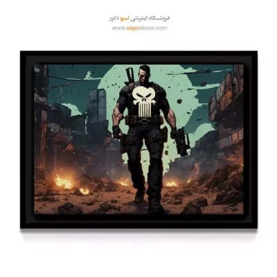 تابلو دیواری رنگی ابرقهرمان داستانی - فرانک – تابلو کمیک استریپ - اسپو دکور