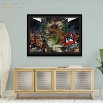 تابلو دیواری جذاب برای اتاق نوجوانان - مدوسا زن شگفت انگیز – تابلو کمیک استریپ - اسپو دکور