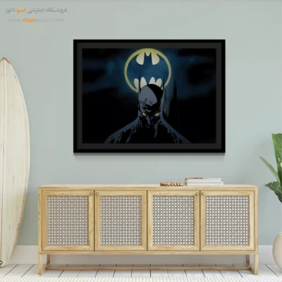 خرید تابلو مدرن داستانی - سیگنال خفاش – تابلو کمیک استریپ - اسپو دکور