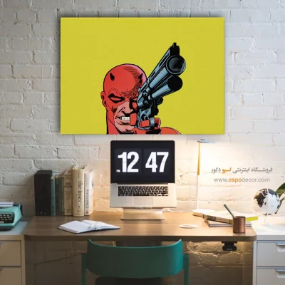 تابلو دیواری اسپرت برای خانه دانشجویی - مت مورداک – تابلو کمیک استریپ - اسپو دکور