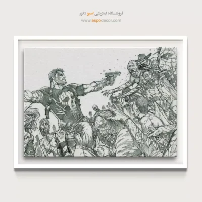 خرید تابلو دیواری قهرمانی - پونیشر – تابلو کمیک استریپ - اسپو دکور