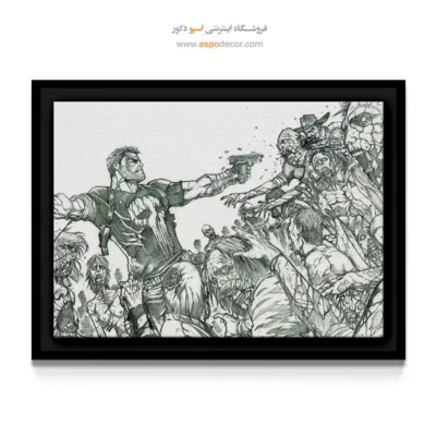 خرید تابلو دیواری قهرمانی - پونیشر – تابلو کمیک استریپ - اسپو دکور