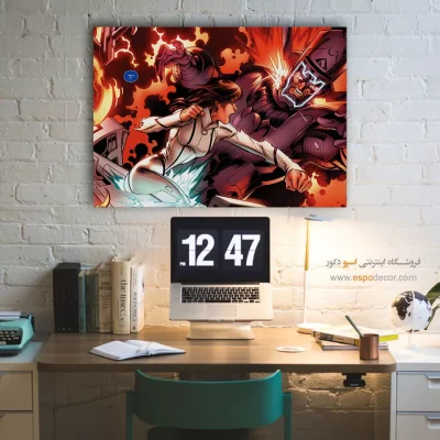 تابلو دیواری فانتزی برای جوانان - فاجعه – تابلو کمیک استریپ - اسپو دکور