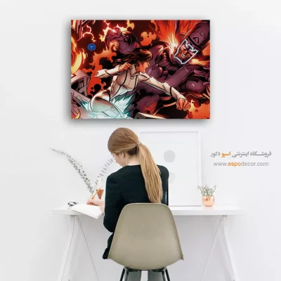 تابلو دیواری فانتزی برای جوانان - فاجعه – تابلو کمیک استریپ - اسپو دکور