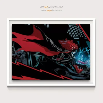 تابلو دیواری زیبا برای دکور اتاق خواب دخترانه - بت‌وومن – تابلو کمیک استریپ - اسپو دکور