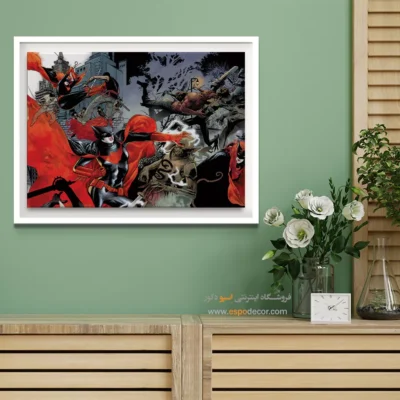 تابلو با تصاویر قهرمانان داستانی - بت‌وومن دی سی – تابلو کمیک استریپ - اسپو دکور