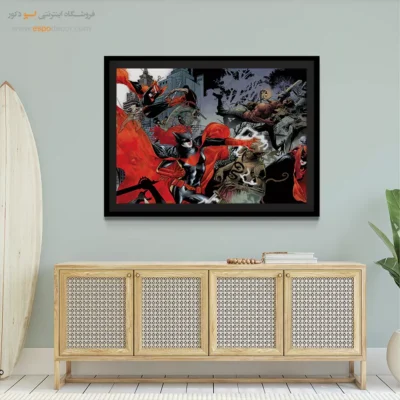 تابلو با تصاویر قهرمانان داستانی - بت‌وومن دی سی – تابلو کمیک استریپ - اسپو دکور