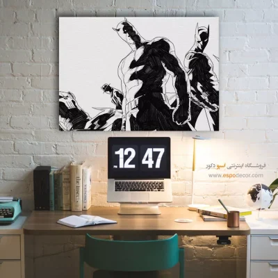 تابلو دیواری شیک و مدرن برای نوجوانان - دردویل، بتمن، پانیشر – تابلو کمیک استریپ - اسپو دکور