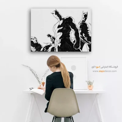 تابلو دیواری شیک و مدرن برای نوجوانان - دردویل، بتمن، پانیشر – تابلو کمیک استریپ - اسپو دکور