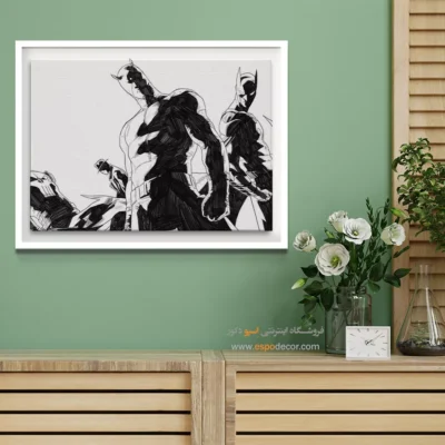 تابلو دیواری شیک و مدرن برای نوجوانان - دردویل، بتمن، پانیشر – تابلو کمیک استریپ - اسپو دکور