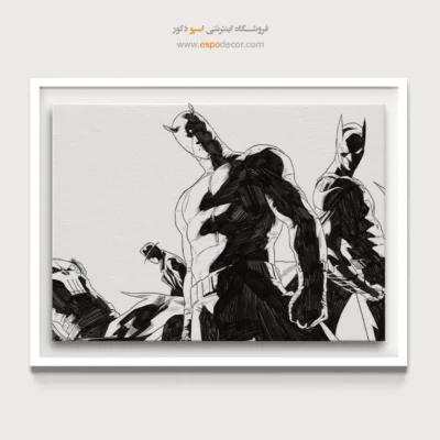 تابلو دیواری شیک و مدرن برای نوجوانان - دردویل، بتمن، پانیشر – تابلو کمیک استریپ - اسپو دکور