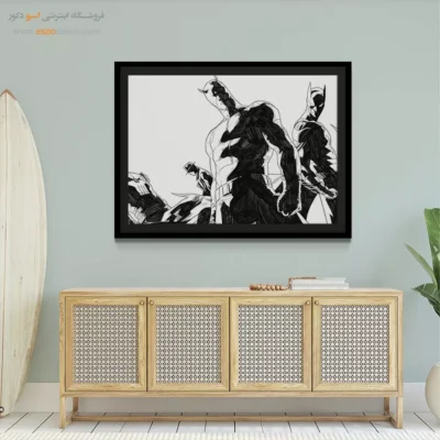 تابلو دیواری شیک و مدرن برای نوجوانان - دردویل، بتمن، پانیشر – تابلو کمیک استریپ - اسپو دکور