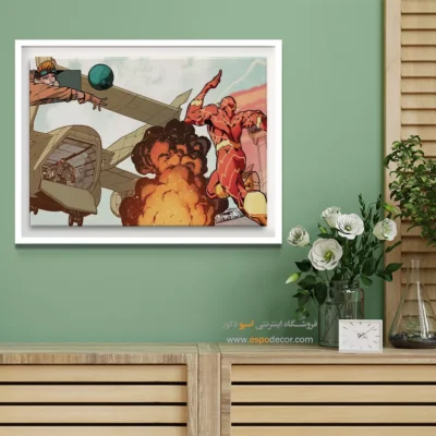تابلو مدرن با کاراکترهای فانتزی - بری آلن – تابلو کمیک استریپ - اسپو دکور