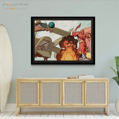 تابلو مدرن با کاراکترهای فانتزی - بری آلن – تابلو کمیک استریپ - اسپو دکور