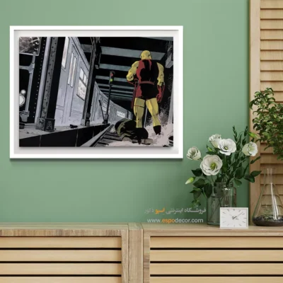 خرید تابلو مدرن با تصاویر کمیک - دردویل زرد – تابلو کمیک استریپ - اسپو دکور