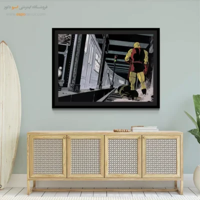 خرید تابلو مدرن با تصاویر کمیک - دردویل زرد – تابلو کمیک استریپ - اسپو دکور