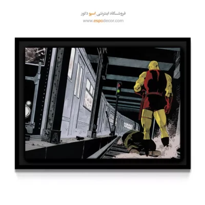 خرید تابلو مدرن با تصاویر کمیک - دردویل زرد – تابلو کمیک استریپ - اسپو دکور