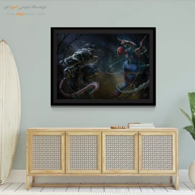 تابلو دیواری اسپرت و خاص برای جوانان - مرز خشونت – تابلو کمیک استریپ - اسپو دکور