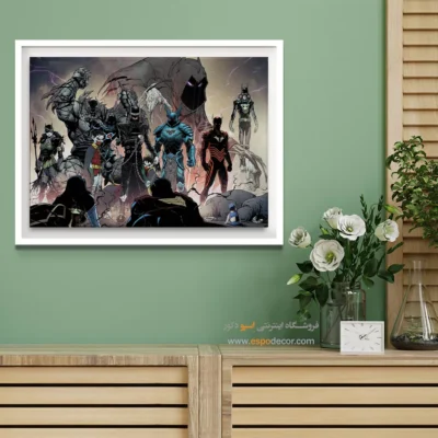 خرید تابلو با طرح گرافیکی کمیک - دارک نایت – تابلو کمیک استریپ - اسپو دکور