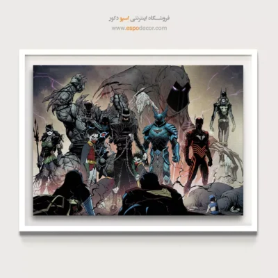 خرید تابلو با طرح گرافیکی کمیک - دارک نایت – تابلو کمیک استریپ - اسپو دکور