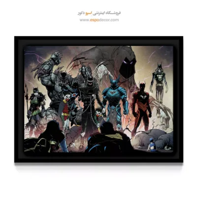 خرید تابلو با طرح گرافیکی کمیک - دارک نایت – تابلو کمیک استریپ - اسپو دکور