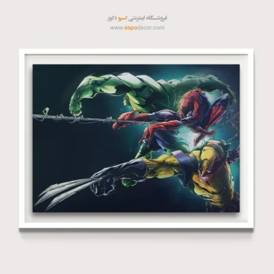 تابلو مدرن با طرح‌های قهرمانی - اونجرز – تابلو کمیک استریپ - اسپو دکور