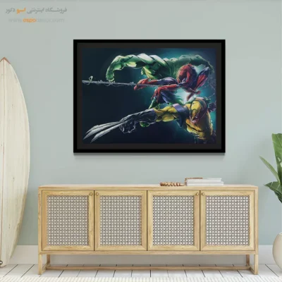 تابلو مدرن با طرحهای قهرمانی - اونجرز – تابلو کمیک استریپ - اسپو دکور