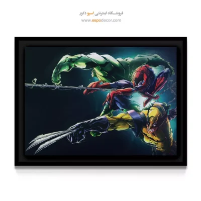 تابلو مدرن با طرحهای قهرمانی - اونجرز – تابلو کمیک استریپ - اسپو دکور