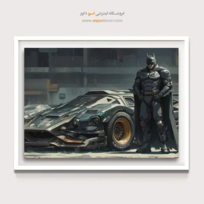 تابلو ابرقهرمان - بتمن شوالیه آرکهام – تابلو کمیک استریپ - اسپو دکور