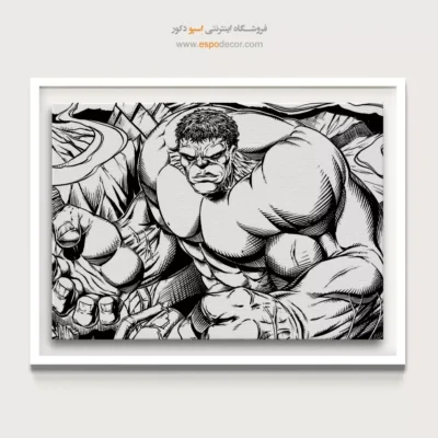 تابلو با طرح ابرقهرمان - شهامت‌ – تابلو کمیک استریپ - اسپو دکور