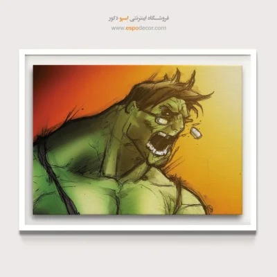 تابلو کمیک بوک قهرمانی - هالک حماسی – تابلو کمیک استریپ - اسپو دکور