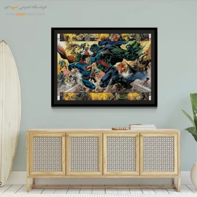 هنر ابرقهرمانی دیواری - شکارچی مریخی – تابلو کمیک استریپ - اسپو دکور