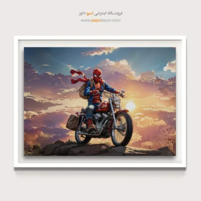تابلو دیواری کمیک قهرمانان - ماجراجویی عنکبوتی – تابلو کمیک استریپ - اسپو دکور