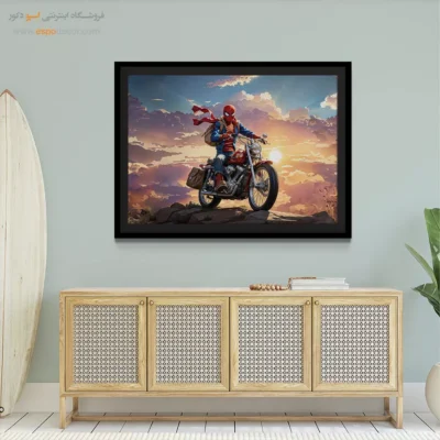 تابلو دیواری کمیک قهرمانان - ماجراجویی عنکبوتی – تابلو کمیک استریپ - اسپو دکور