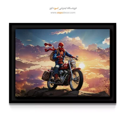 تابلو دیواری کمیک قهرمانان - ماجراجویی عنکبوتی – تابلو کمیک استریپ - اسپو دکور