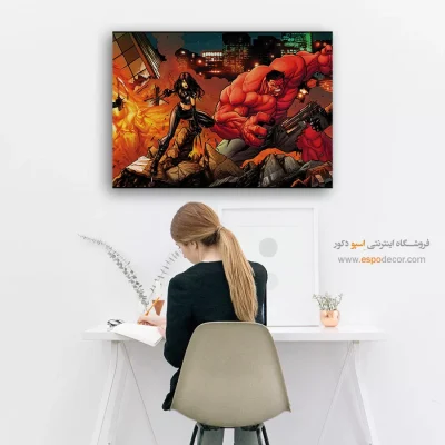 تابلو هنری ابرقهرمانی
