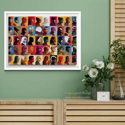 تابلو داستان مصور ابرقهرمانی - ستارگان نبرد – تابلو کمیک استریپ - اسپو دکور