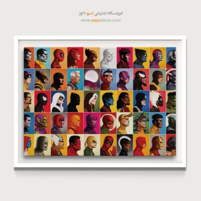 تابلو داستان مصور ابرقهرمانی - ستارگان نبرد – تابلو کمیک استریپ - اسپو دکور