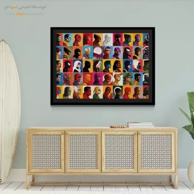 تابلو داستان مصور ابرقهرمانی - ستارگان نبرد – تابلو کمیک استریپ - اسپو دکور