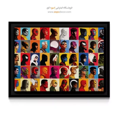 تابلو داستان مصور ابرقهرمانی - ستارگان نبرد – تابلو کمیک استریپ - اسپو دکور