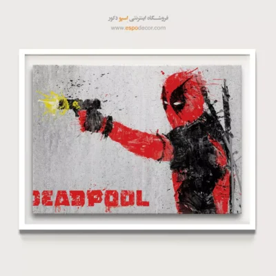 تابلو گرافیک کمیک استریپ قهرمانان - ددپول قرمز – تابلو کمیک استریپ - اسپو دکور
