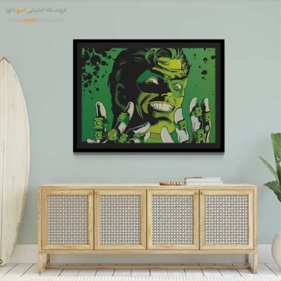 دکوراسیون ابرقهرمانی - ارتش فانوس سبز – تابلو کمیک استریپ - اسپو دکور