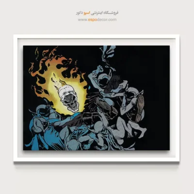 تابلو کمیک بوک ابرقهرمانی - رابی ریس – تابلو کمیک استریپ - اسپو دکور