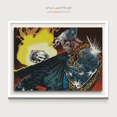 هنر گرافیکی ابرقهرمان - سوارکار آتش – تابلو کمیک استریپ - اسپو دکور