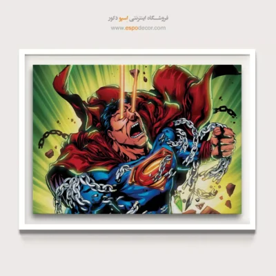 تابلو قهرمانان داستان مصور - مرد فولادی – تابلو کمیک استریپ - اسپو دکور