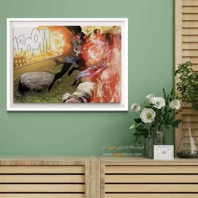 هنر دیواری ابرقهرمانان - دکتر استرنج در چندجهانی – تابلو کمیک استریپ - اسپو دکور
