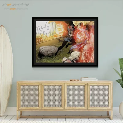 هنر دیواری ابرقهرمانان - دکتر استرنج در چندجهانی – تابلو کمیک استریپ - اسپو دکور