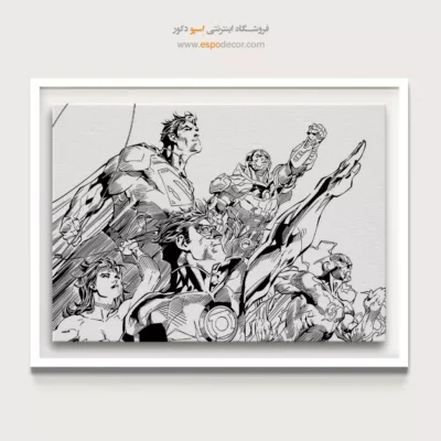 تابلو فانتزی قهرمانی - سپاهیان جاودان – تابلو کمیک استریپ - اسپو دکور