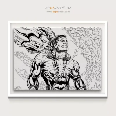 تصویرسازی کمیک قهرمانان - شزم – تابلو کمیک استریپ - اسپو دکور